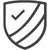 Shield icon symbolizing mission and values.
